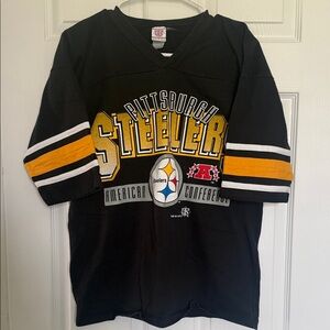 Vintage Pittsburgh Steelers NFL Black & Gold Football Jersey Tee